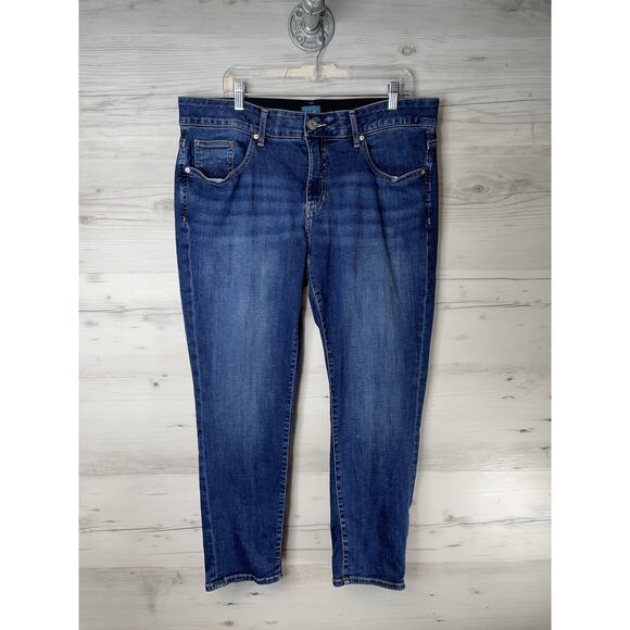 JAG Jeans Womens 18W Blue Carter Girlfriend Stretch Denim Mid Rise Plus Size - Picture 1 of 12